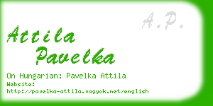 attila pavelka business card